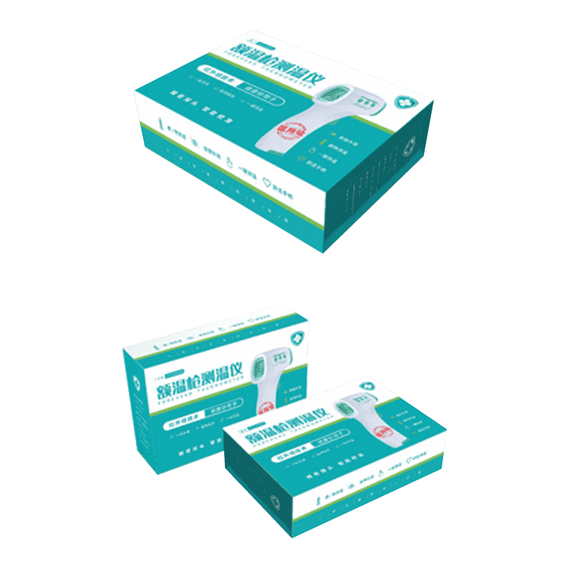 Aallotetut lämpötilapistoolipakkauslaatikot