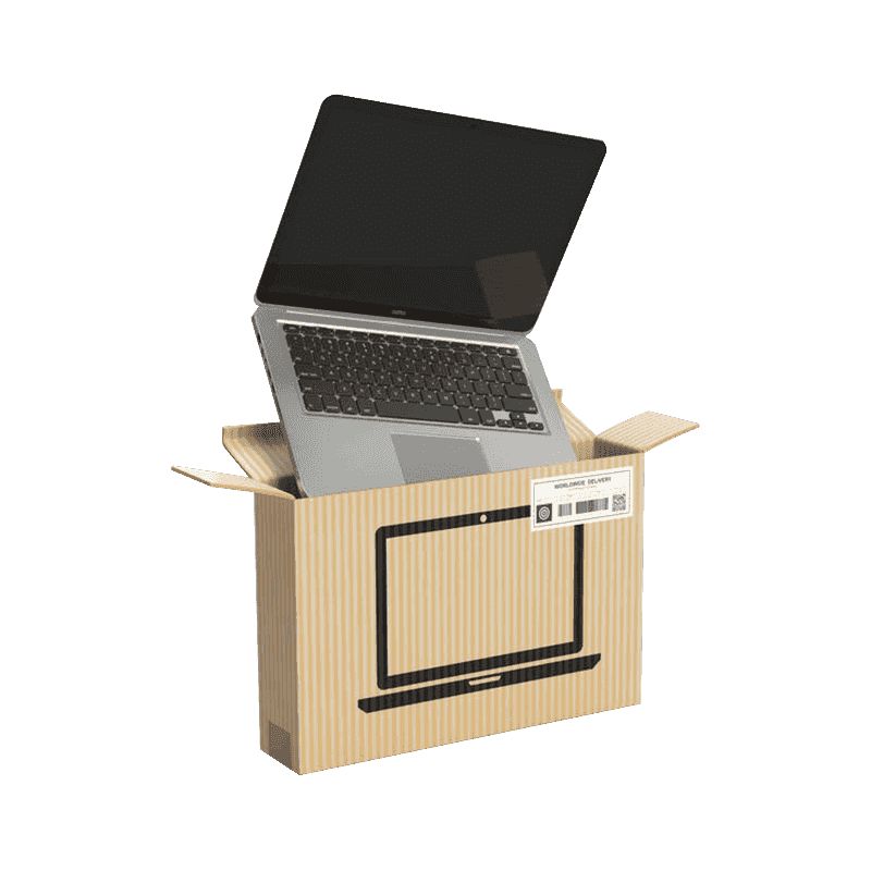 Aaltopahvin kannettavan tietokoneen pakkauslaatikot