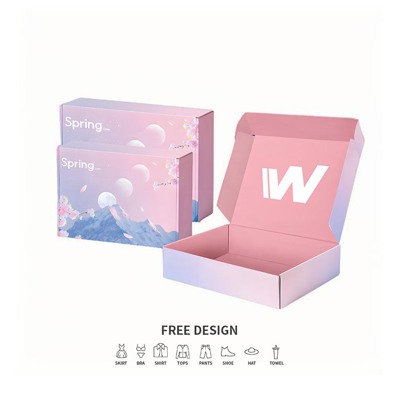 Pastelligradientti aaltopahvipakkauslaatikot