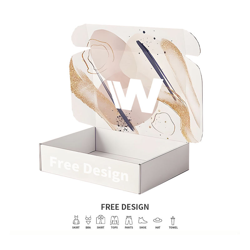 Wave-aallotetut vaatteet pakkauslaatikot