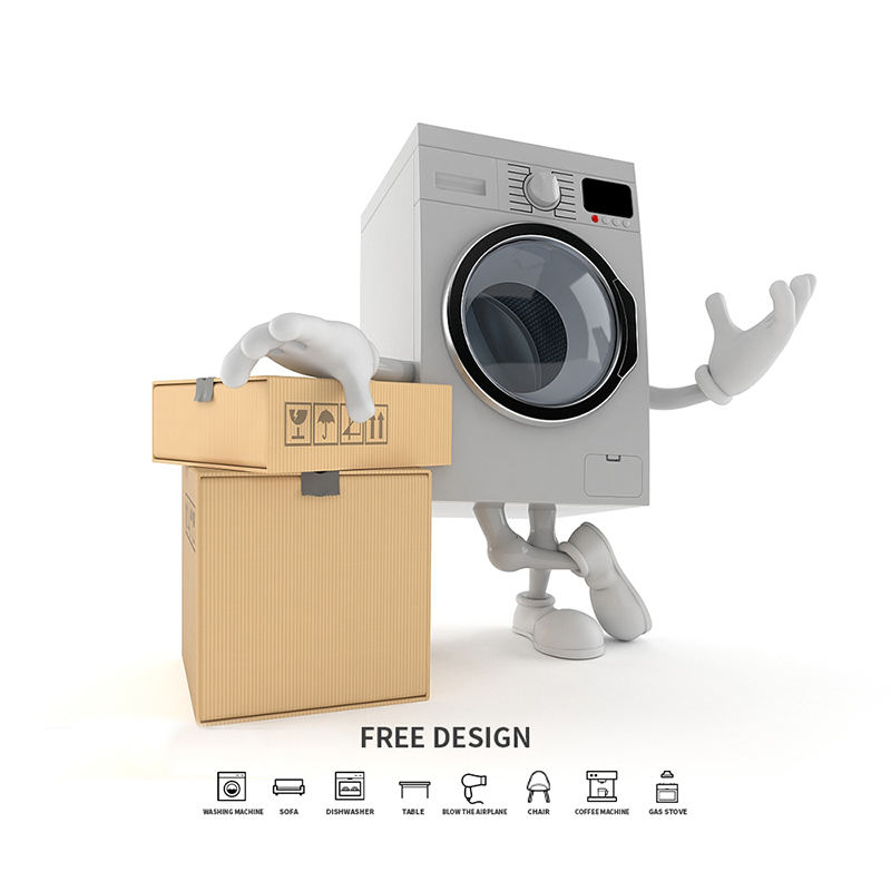 Aallotetut pesukonepakkauslaatikot