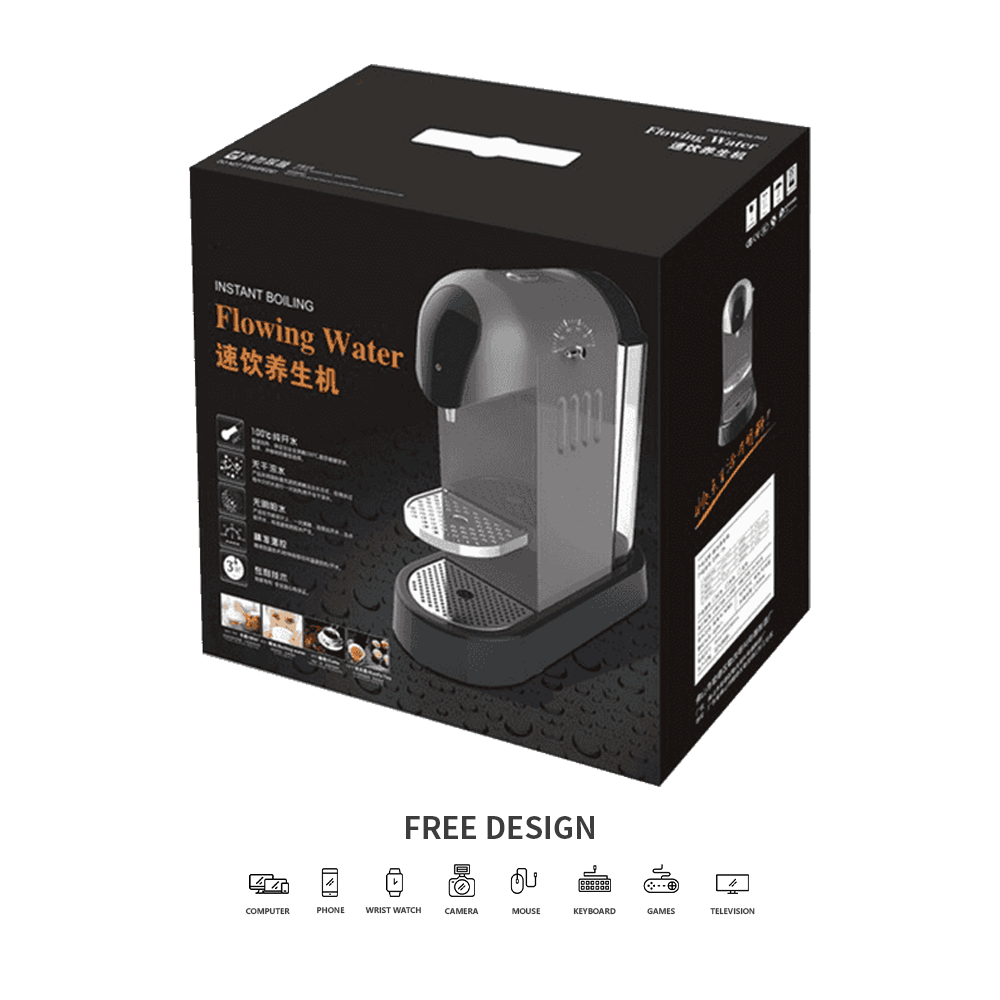 Vesiannostelijan aaltopahvipakkauslaatikot