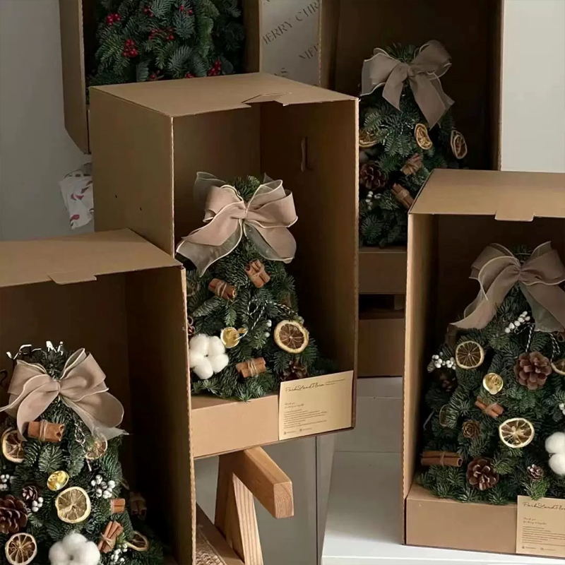 Yhtenäiset ruskeat aaltopahvin kukkalahjalaatikot