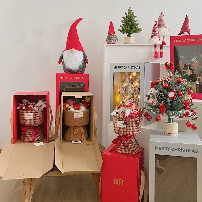 Juhla-aiheiset läpinäkyvät kukkalahjalaatikot